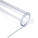 Transparenter Tischschutz, 1,0 mm Dick, Transparenter, Wasserdichter PVC-Tischdeckenschutz, Abwischbare Transparente Kunststoff-Tischdecke (50x100cm/20x39in)