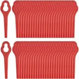 50 Ersatzmesser Für Rasentrimmer, Kunststoff-ersatzmesser Für Rasenkantenschneider, Rot, 90 Mm