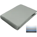 Jack Spannbettlaken Mako-Satin 180 x 200 cm Grau