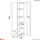Flex-Well Seitenschrank Nano 50 x 57 x 200 cm Braun