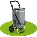 Juskys 3in1 Einkaufstrolley Grau 56 L