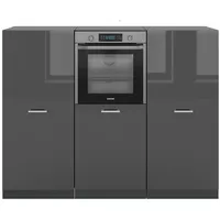Vicco Küchenzeile R-Line 180 cm Anthrazit Hochglanz