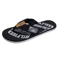 Tommy Hilfiger Herren Flip Flops Essential TH Beach Sandal Badeschuhe, Schwarz (Black), 45 EU