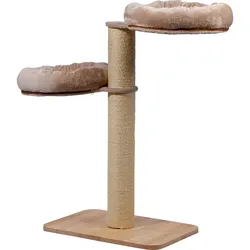 dobar Kratzbaum "Sleepy" aus Holz, Maße ca.: 40 x 100 x 90 cm - Cappuccino