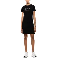 EA7 Kurzarmkleid Schwarz S
