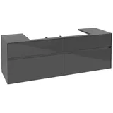 Villeroy & Boch Collaro Waschbeckenunterschrank 160 x 55 cm Glossy Grey
