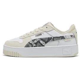Puma Carina Damen Plateau Sneaker White/Black/Alpine Snow 37