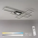 Selltec Selltec, LED Deckenleuchte, schwarz, dimmbar, Fernbedienung