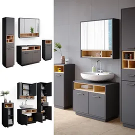 Vicco Beatrice 4-tlg. anthrazit matt/eiche/weiß