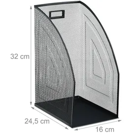 Relaxdays Stehsammler Metall, Schwarz