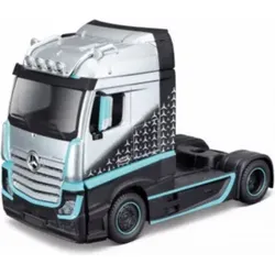 BBURAGO 18-32200 1:43 Autotransporter Mercedes Actros & Volvo FH16 Truck, 18 cm , sortiert