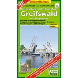 Barthel, A Hansestadt Greifswald und Umgebung Radwander- und Wanderkarte 1 : 50 000. Mit Stadtplan Greifswald. 1:20000
