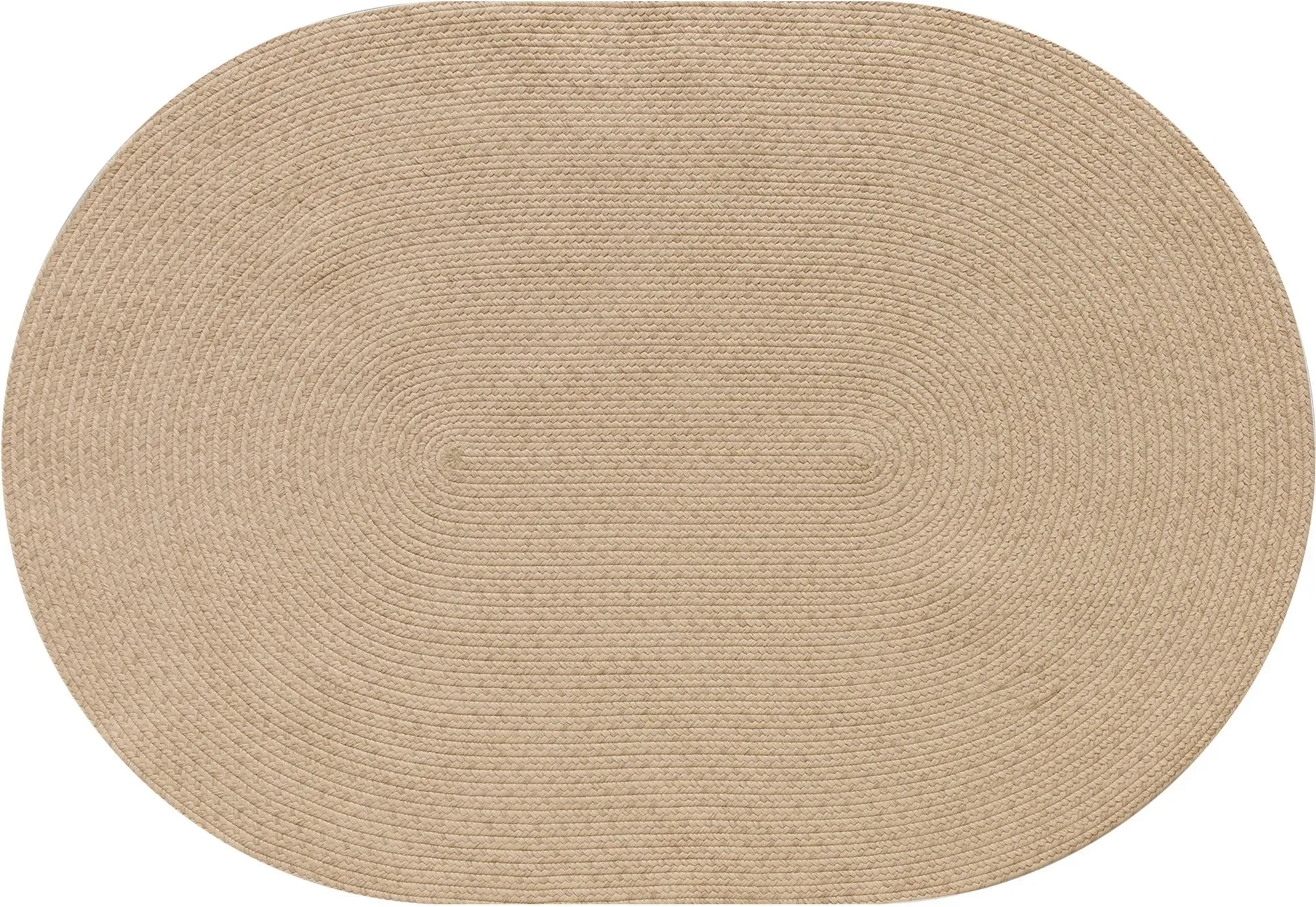 HOMCOM Ovaler Wohnzimmerteppich 170x120 cm, maschinenwaschbar, handgewebt, rustikaler Stil, Teppich für Wohnzimmer/Schlafzimmer/Esszimmer/Outdoor, Beige   Aosom