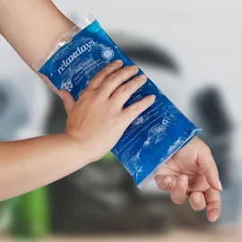 Relaxdays Kühlpad 8er Set blau