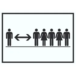 Diskretion Bitte Abstand halten Symbol Schild A6 (105x148mm)