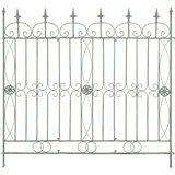deluke Gartenzaun LINUS Antik 124 x 1 x 116 cm 1 Stück Antik-Grün