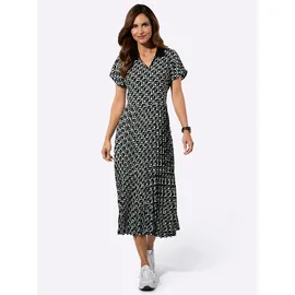 Inspirationen Druck-Kleid Etuikleid Schwarz 38