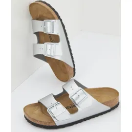 Birkenstock Arizona Birko-Flor schmal silber 42