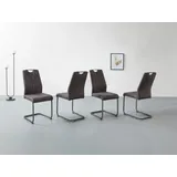 Hela Freischwinger »CHRISTINA« (Set) 2 oder 4 Stück, Schwingstuhl HELA vintage anthrazit + Grau