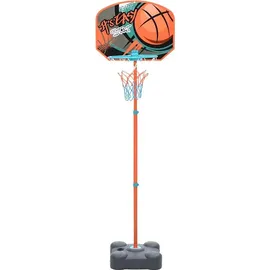 vidaXL Basketballkorb Tragbares Basketball Spiel-Set Verstellbar 109-141 cm Rot/Weiß