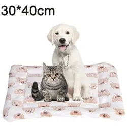 Lubgitsr Hundematte Hundedecke Sofa Hundedecke Flauschig Hunde Haustier Decken 30*40cm weiß