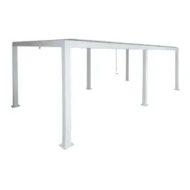 Mendler Pergola HWC-L46 3 x 6 m Grau/Weiß