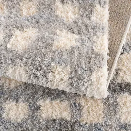 Sanat Hochflor-Teppich SANAT "Versay 1504", beige (creme), B:80cm H:45mm L:150cm, Kunstfaser, Teppiche, Wohnzimmer, Langflor, Shaggy Teppich