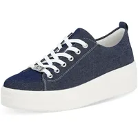 REMONTE Damen Low-Top Sneaker D1C03, Frauen Halbschuhe,lose Einlage,schnürer,Plateausohle,straßenschuhe,Strassenschuhe,Sportschuhe,blau (14),38 EU - 38 EU