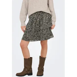 Only Midirock Damen Bedruckt Schwarz 34