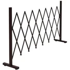 Mendler Alu Absperrgitter HWC-K56, Scherengitter Schutzgitter Zaun, ausziehbar schwenkbar Stahl 103x31-200x31cm, braun