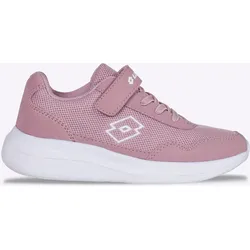 Sneaker LOTTO, Gr. 35, dunkelrose, weiß, Synthetik, sportlich, Schuhe, - in kinderfußgerechter Passform