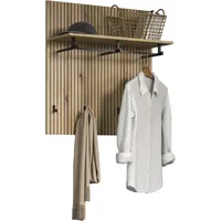 Home Affaire Garderobenpaneel Amrum 80 x 84 x 28 cm Braun/Eiche