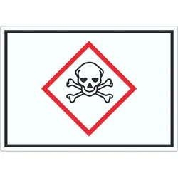 Aufkleber akut toxisch Symbol Toxizität Totenkopf A0 (841x1189mm)