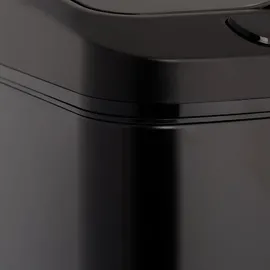 Relaxdays Sensor Mülleimer 12l, eckiger Abfalleimer mit Deckel & Inneneimer, Küche & Bad, Automatik Mülleimer, schwarz