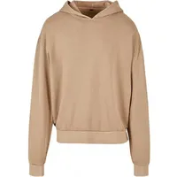Build Your Brand Acid Washed Oversized Sweatshirt Union Beige