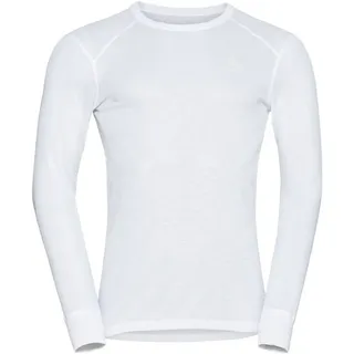 Odlo Herren Active Warm Eco Crew Longsleeve (Größe XXL, weiss)