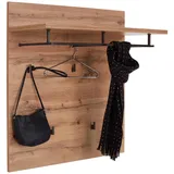 MID.YOU Garderobenpaneel, Eiche, 90x84x28 cm, Aufhängemöglichkeit, Hutablage, Garderobe, Garderobenpaneele, Garderobenpaneele