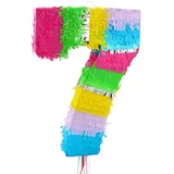 Pinata Zahl 7 bunt pastell