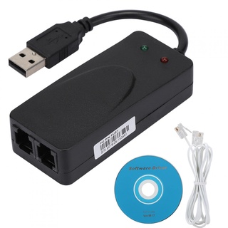 USB2.0 56K Modem Faxmodem, USB Telefonbuchse Datenmodem Plug-and-Play Automatisch Antwort senden Faxe empfangen Externer Modemtreiber für 7/Win 8/Win 10/Win XP