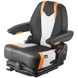 VEVOR Gabelstaplersitz, Traktorsitz mit verstellbarer Rückenlehne, Armlehne & Sicherheitsgurt, sicherer herunterklappbarer Schleppersitz mit Mikroschalter, Rasenmähersitz für Kompaktlader, Bulldozer