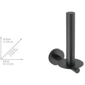 Wenko Toilettenpapierhalter Bosio schwarz, matt, 1 St.