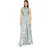 Vera Mont Abendkleid Blumenprint Silber 34