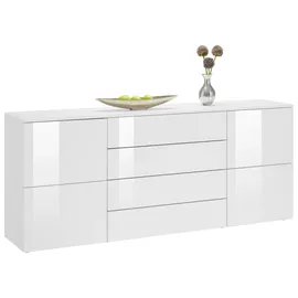 borchardt Möbel Rova 166 x 72 x 35 cm Weiß matt / Weiß hochglanz