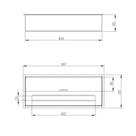 Divina Fire Bioethanol-Kaminbrenner Edelstahl 45,7 x 18,7 x 9,5 cm 3,5 l Weiß