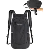Normani Hüftgürtel Bauchtasche mit Rucksackfunktion onesize Schwarz