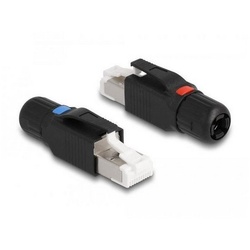 Delock 86965 – RJ45 Stecker feldkonfektionierbar Cat.6A Computer-Kabel, RJ45, RJ45 schwarz