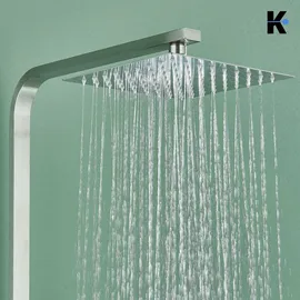 klarwerk LANA Duscharmatur Set mit Regendusche & Handbrause Silber 27271000