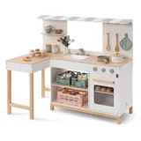 Musterkind Robusta, weiß, natur, Spielküchen, KinderB:100cm H:87cm T:59cm, Holz, Kunststoff, FSC - schützt Wald, B:100cm H:87cm T:59cm