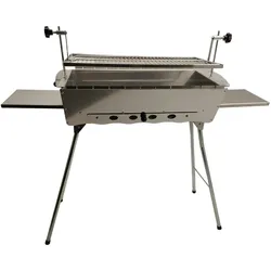 Grillpeter Schaschlik Mangal Edelstahl IDEAL mit automatischen Spießdreher