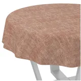 ANRO Tischdecke Alica Leinen Melliert Tischwäsche (Einzelstück 1-tlg), wasserabweisend Melliert Vintage Rot Rund 120cm rot Rund | Ø 120 cm x 120 cm x 120 cm